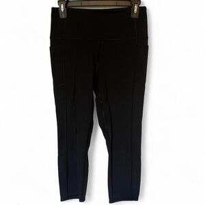 Black High-Waist Performance Capri Leggings